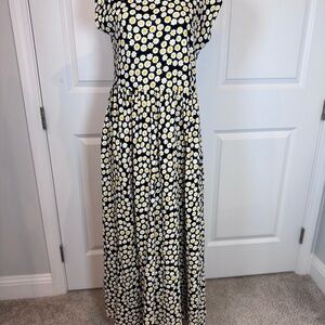Boden Easy T-Shirt Midi Dress Daisy Ditsy Swirl Cottagecore Coquette Floral 6L
